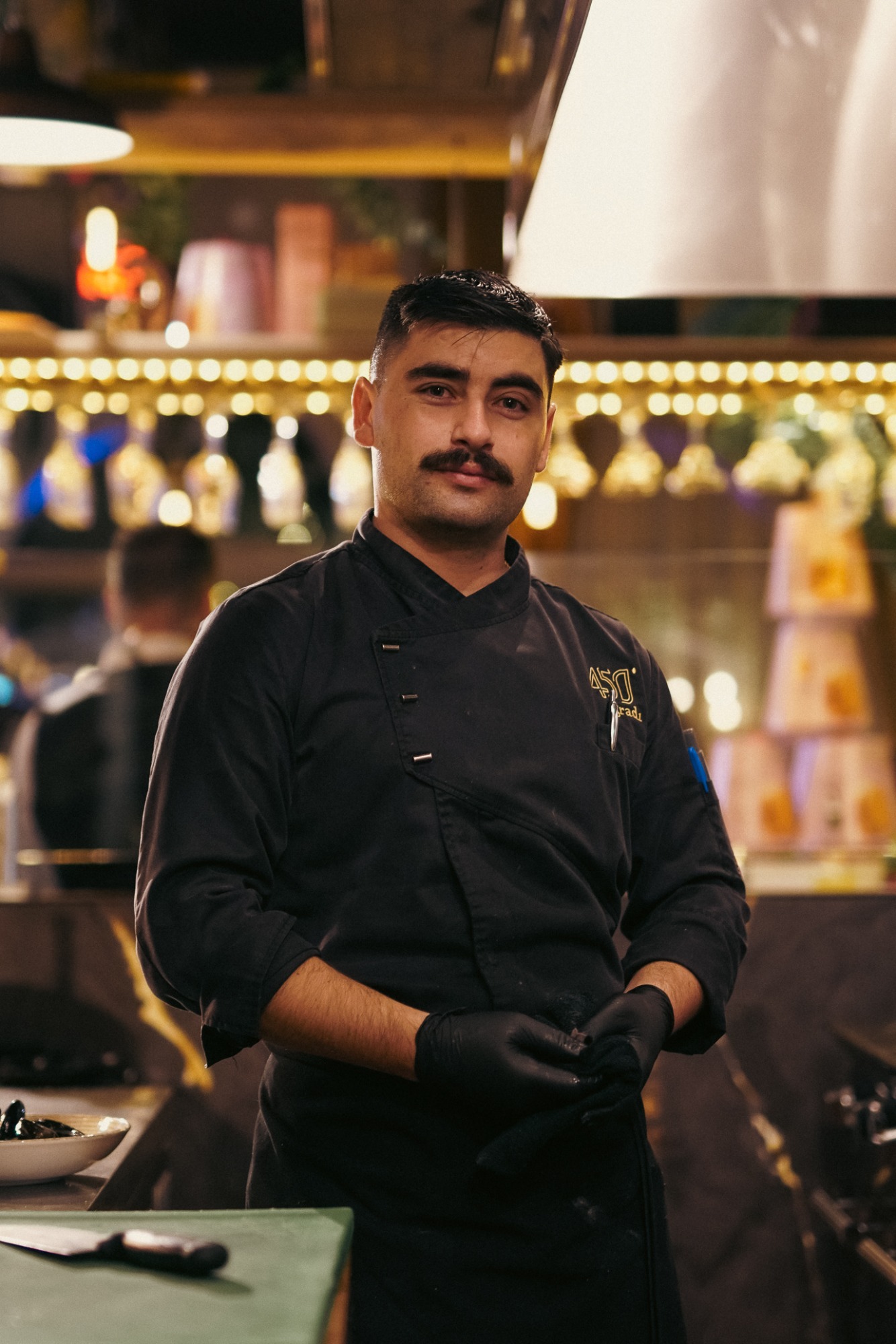 Chef at the oven